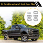 Air Conditioner Switch Knob Cover Ring for Ford F-150 (2015–2023) Silver Tone