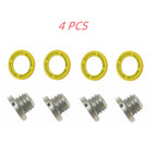 Set of 4 Gear Case Drain Screw Kit for Mercury Marine MerCruiser (10-79953Q04, 18-2244)