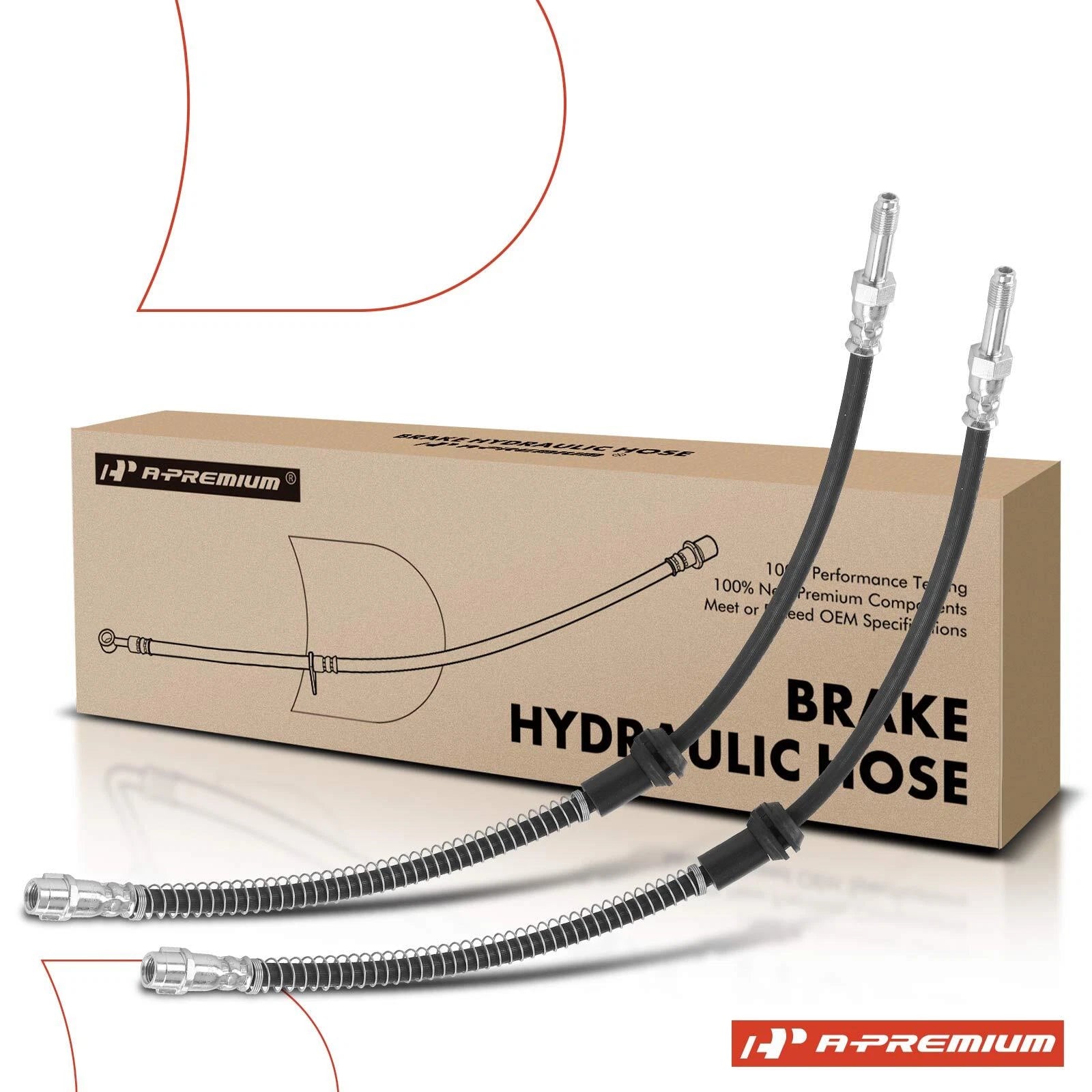 2X Front Brake Hydraulic Hose for Mercedes-Benz W212 E-Class (2009–2016)