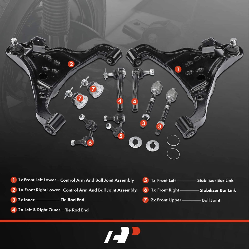 10x Front Control Arm with Ball Joint for Nissan Frontier Xterra (2005–2019)