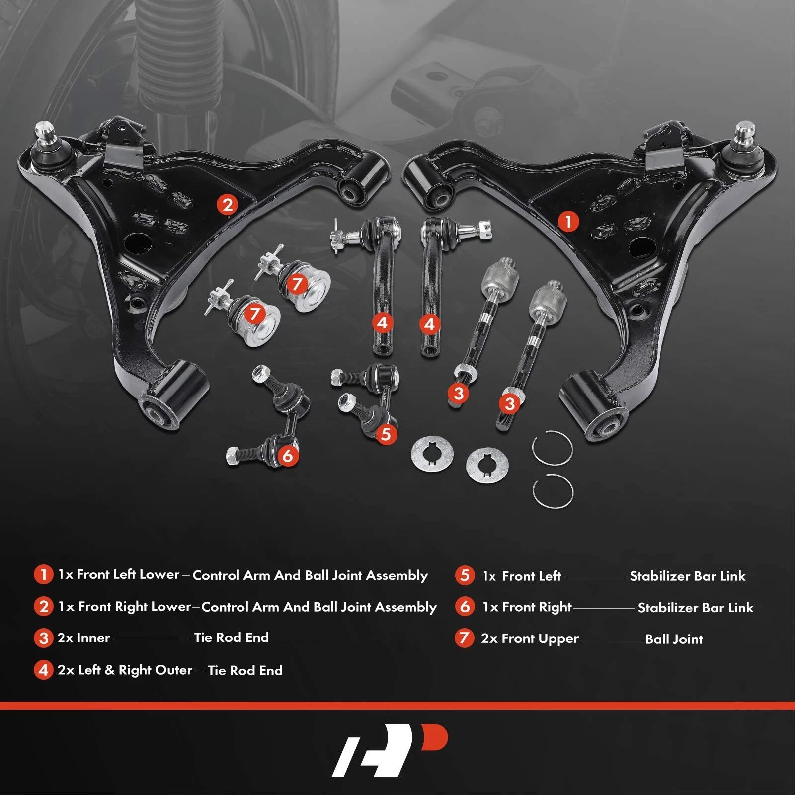 10x Front Control Arm with Ball Joint for Nissan Frontier Xterra (2005–2019)