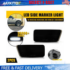 Set of 2 Smoked Front White LED Side Marker Lights for Ford Bronco Sport (2021–2023)