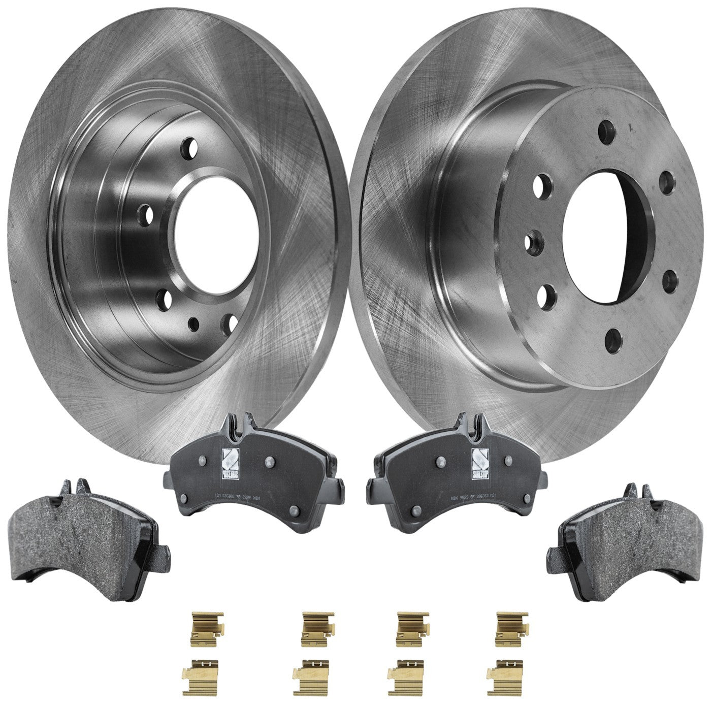 Rear Brake Disc Rotors and Pads Kit for Mercedes Sprinter 3500