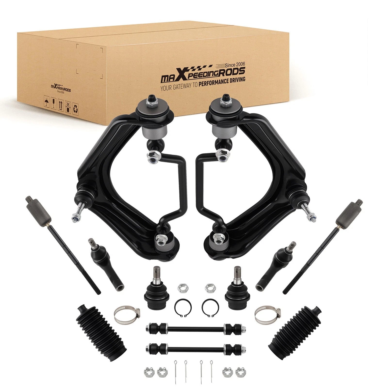 12x Front Upper Control Arms Tie Rods for Ford Explorer Mountaineer (2002–2003)