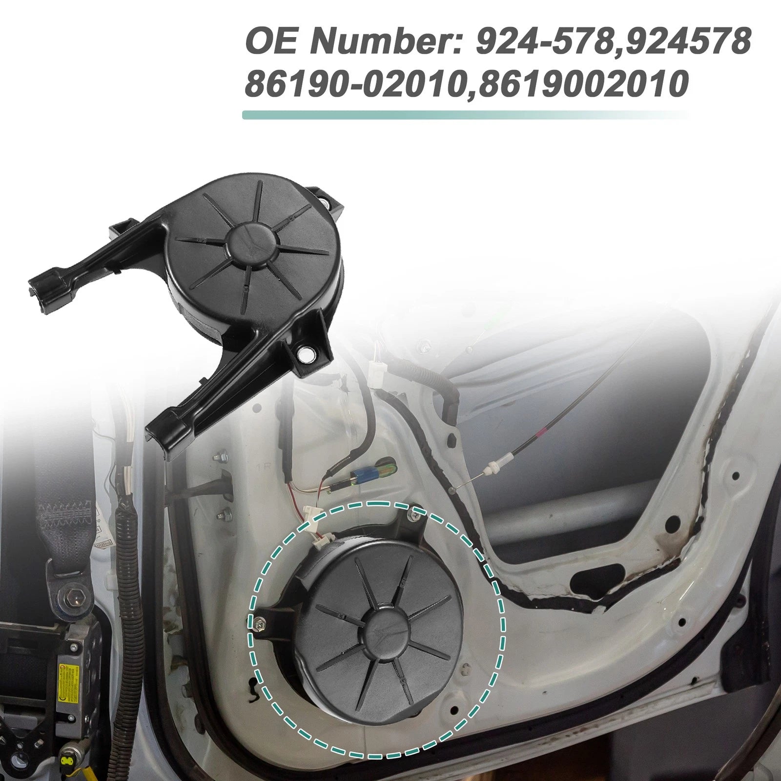 Set of 1 Left Side Power Sliding Door Control Cable for Toyota Sienna (2011–2020)