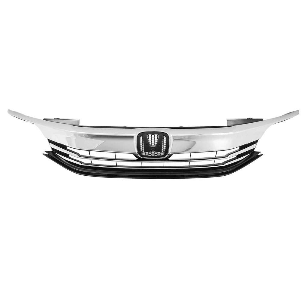 Set of 2 Front Bumper Grille & LED Fog Lights for Honda Accord Sedan