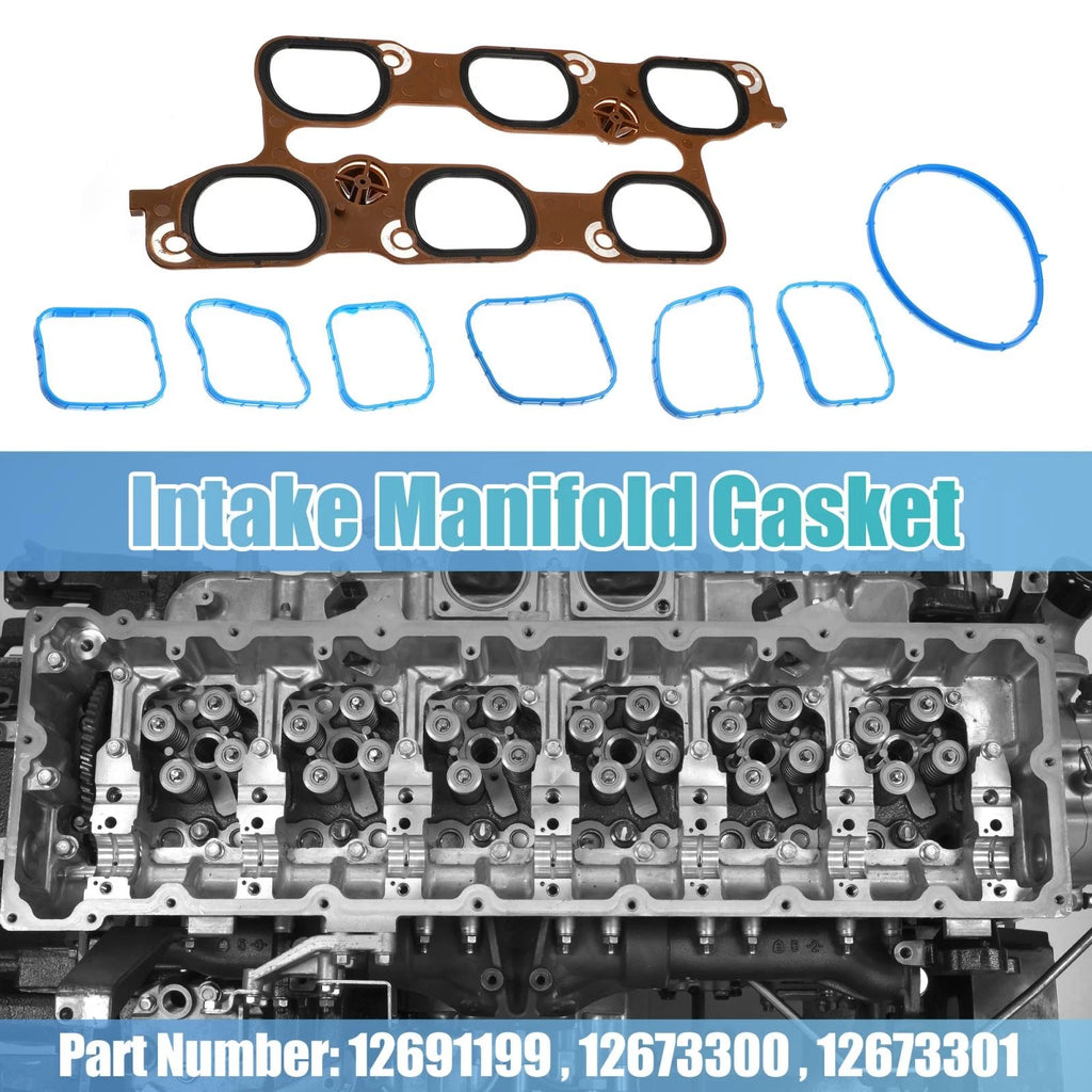 Engine Intake Manifold Upper Lower Gasket Set for GMC Buick 