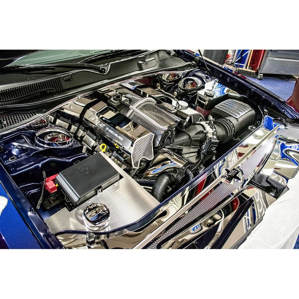 Fuel Rail Covers Replacement with Blue LED for 2015–2016 Dodge Challenger