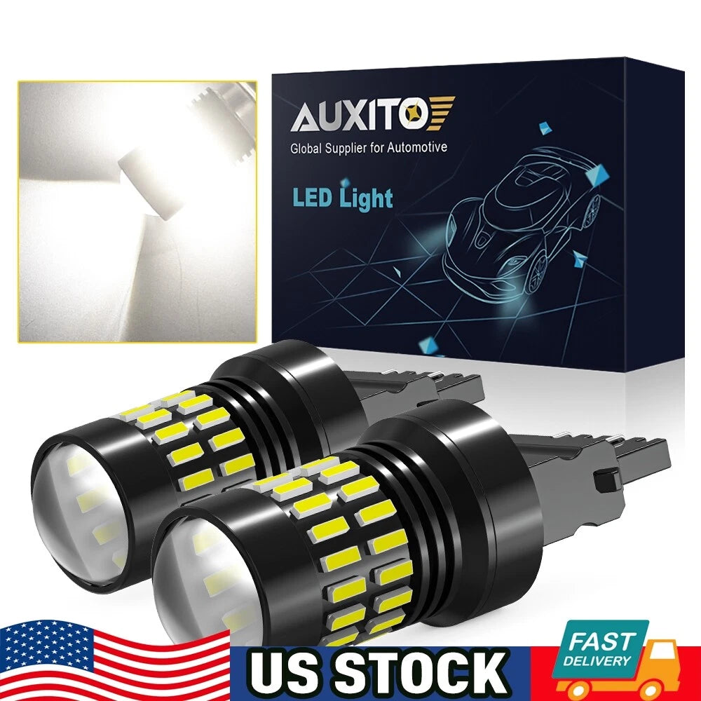 2X AUXITO 3157 4114 4157 LED DRL Daytime Running Light Bulb Kit 6000K