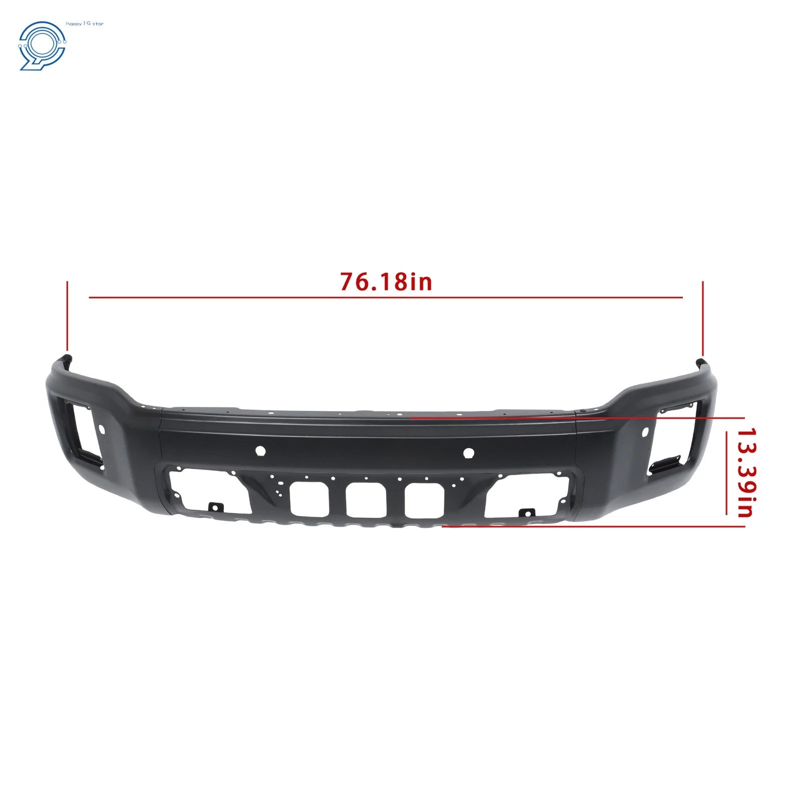 Steel Black Front Bumper with Sensor Hole for GMC Sierra 1500 (2014-2015)