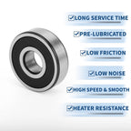 Deep Groove Ball Bearing 6303VV for Scooter Skateboard Wheel (17x47x14mm)