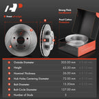 Front Brake Rotors & Pads for Jeep Grand Cherokee