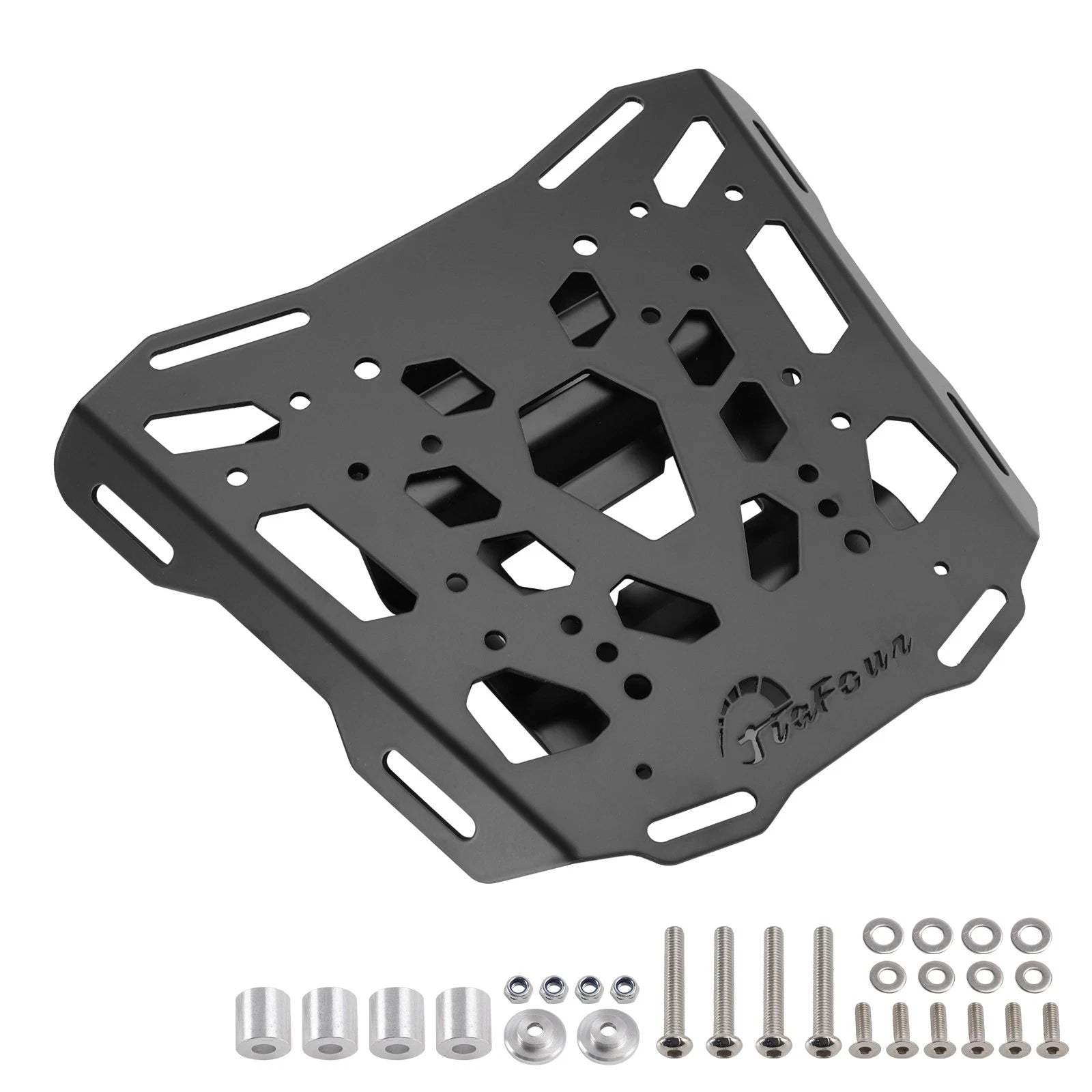Black Aluminum Top Rack Carrier Luggage Plate for Tiger 850 Sport (2021–2024)