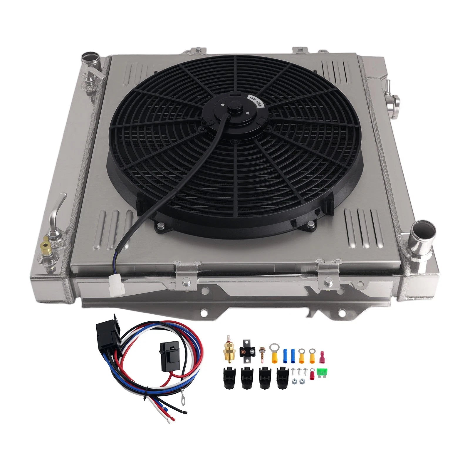 3Row Radiator Shroud Fan for Toyota 4Runner Pickup V6 3.0L (1988–1995) MC50 Aluminum