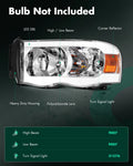 2X LED Headlight Assembly for Dodge Ram 1500 2500 3500 (2002–2005)