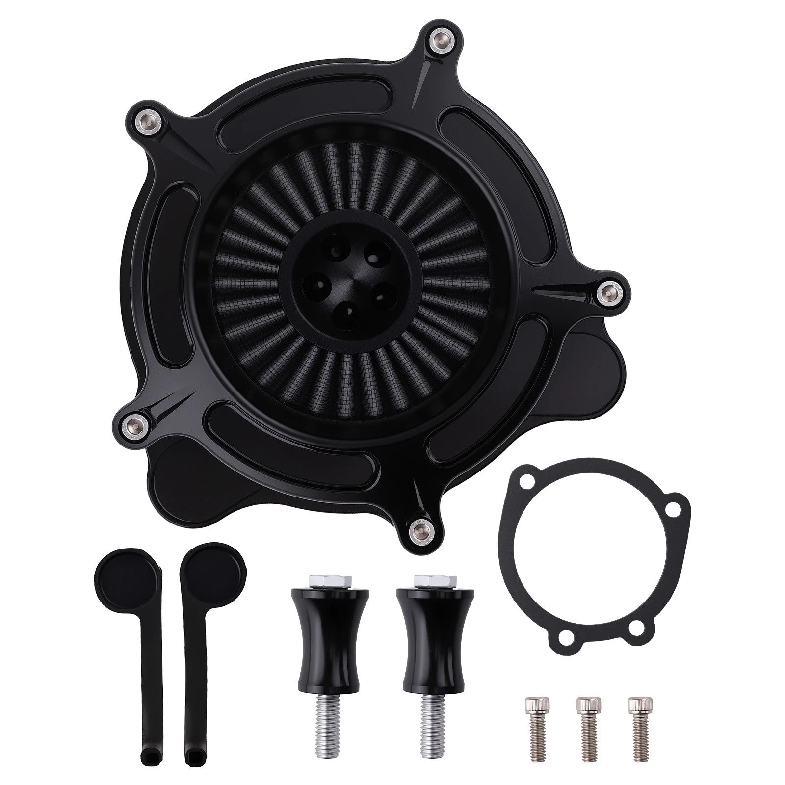 Performance Air Filter for Harley Davidson Dyna (2000–2017) Black Billet