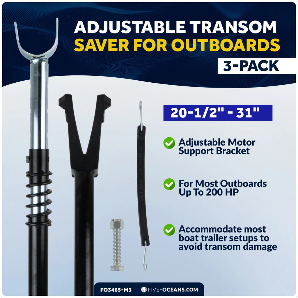 3-Pack Transom Saver for Outboard Motor (20.5" - 31", Up to 200HP)