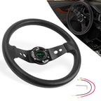 Flat Dish Racing Steering Wheel 6 Hole for Universal Fit (12.5"/320mm)