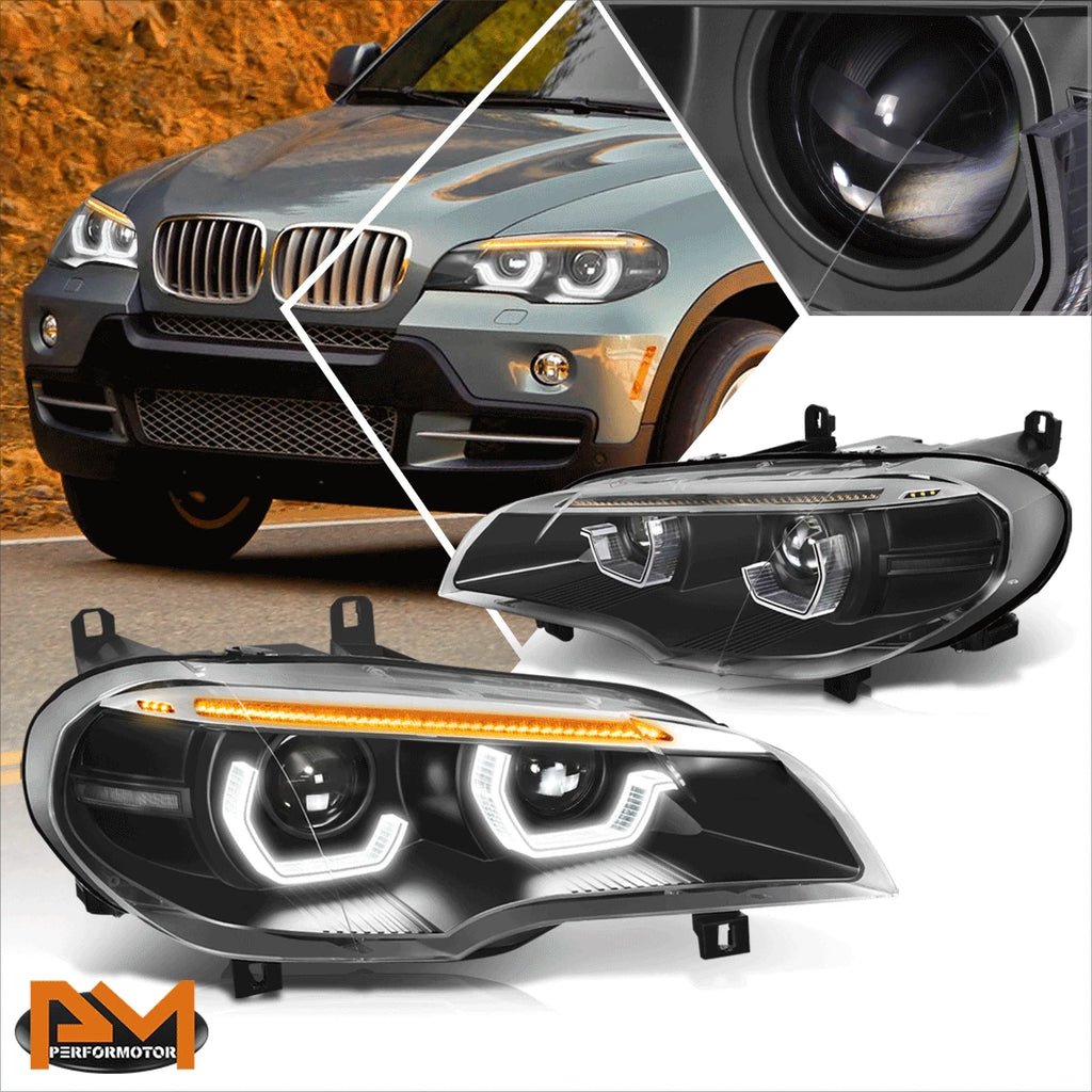 Projector Headlights w/LED for BMW X5 (2007–2010)