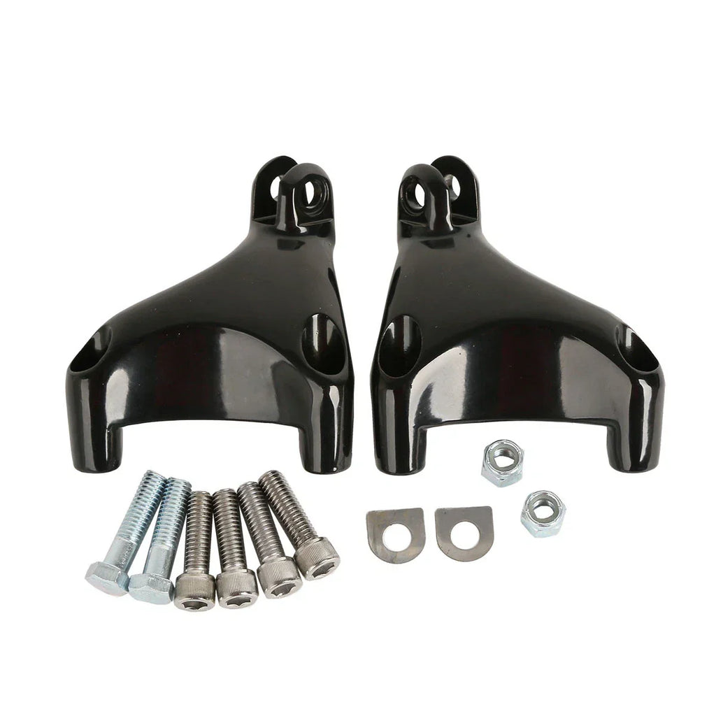 Black Passenger Foot Peg Mount for Harley Sportster Iron XL 883 1200 (2004-2013)