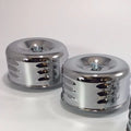 Chrome Louvered Air Cleaner Assembly Pair for 1–2 BBL Carb Hot Rod (—)