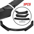 3PCS Front Bumper Body Kit Spoiler Lip for Honda Civic (2016–2020) Glossy Black
