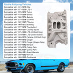 Aluminum Dual Plane Intake Manifold for Ford Small Block Windsor 351W (1969–1996)