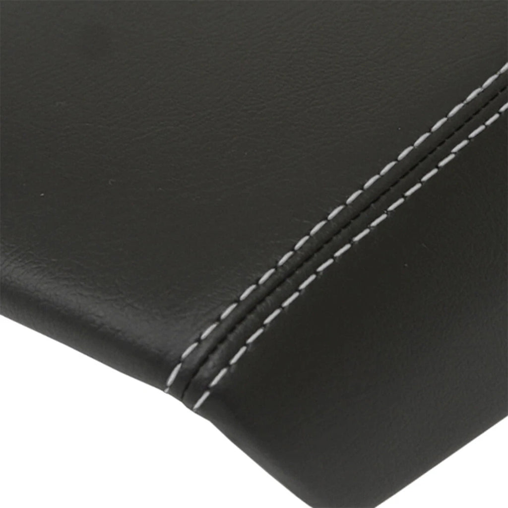 Console Lid Armrest Cover for Audi A7 (2012–2018) - PVC Leather, White Stitch