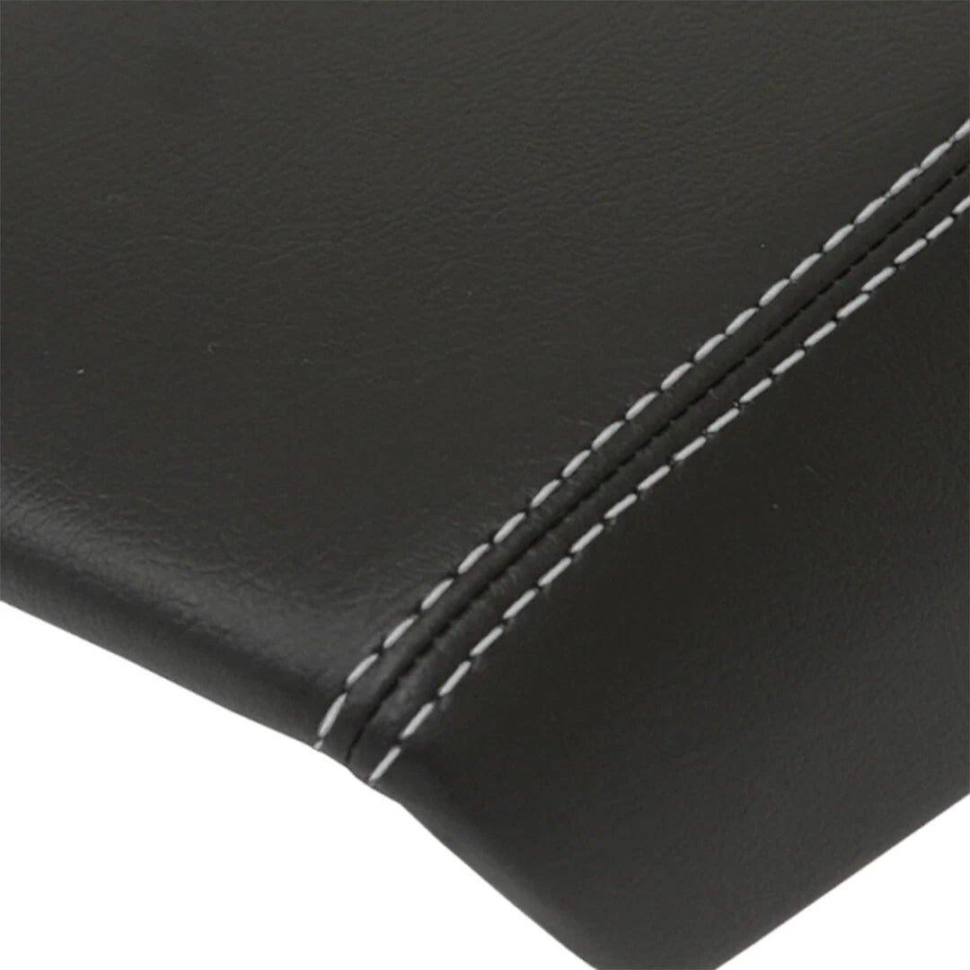 Console Lid Armrest Cover for Audi A7 (2012–2018) - PVC Leather, White Stitch