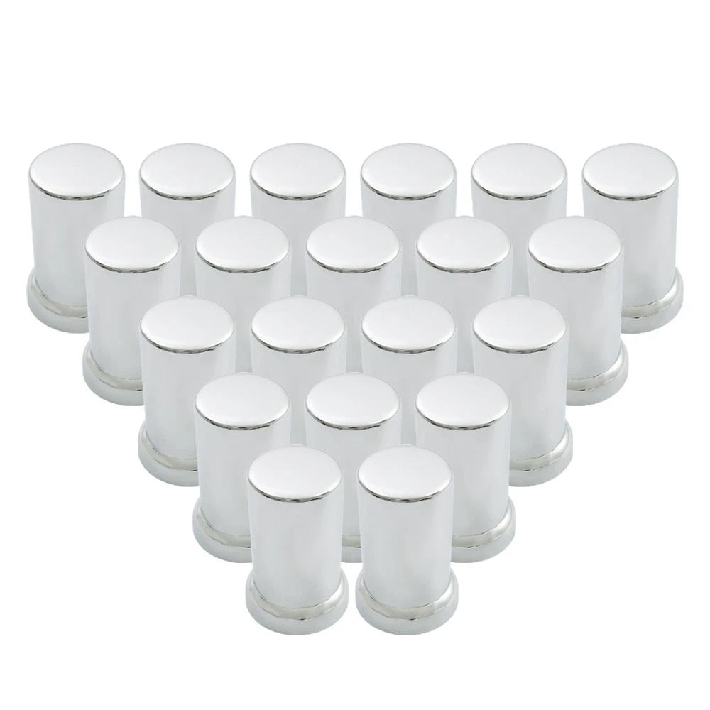 Set of 20 Chrome Lug Nut Caps for Truck (33mm)