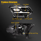 Left Driver Side LED Headlight Assembly for Dodge Durango (2021–2024)