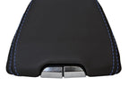 Leather Console Lid Armrest Cover for Cadillac SRX (2010–2016) Blue Stitch