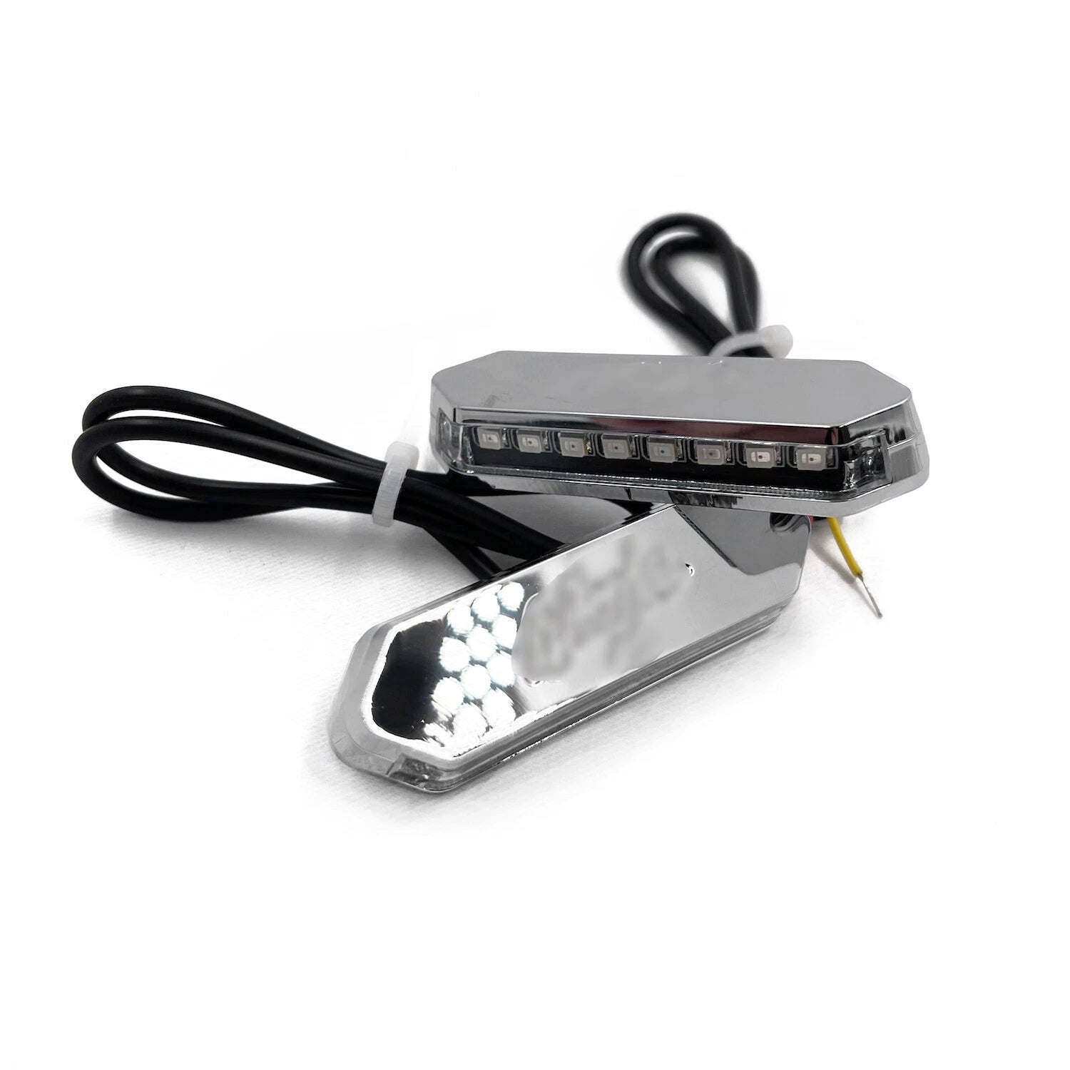 Chrome LED Mirror Block Off Base Plate for Kawasaki ZX-6R (2013–2018), Ninja 250 (2013–2020)