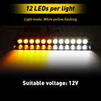 12V White Amber LED Emergency Strobe Light for Vehicles (YYYY–YYYY)