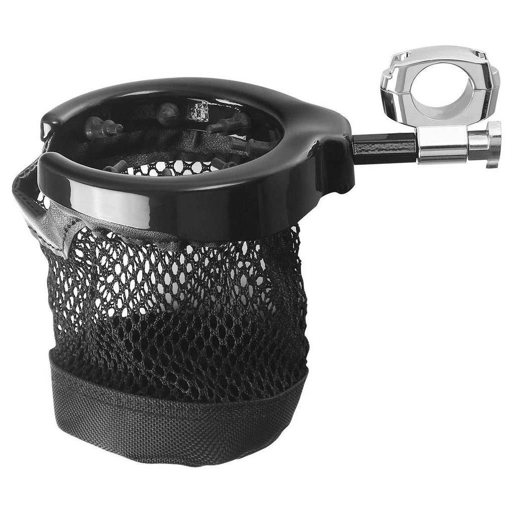 1" Handlebar Drink Cup Holder & Mesh Basket for Harley Electra Glide (2014–2023)