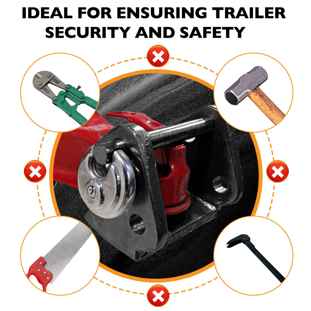 Heavy-Duty Trailer Coupler Lock for 2" to 2-5/16" Couplers