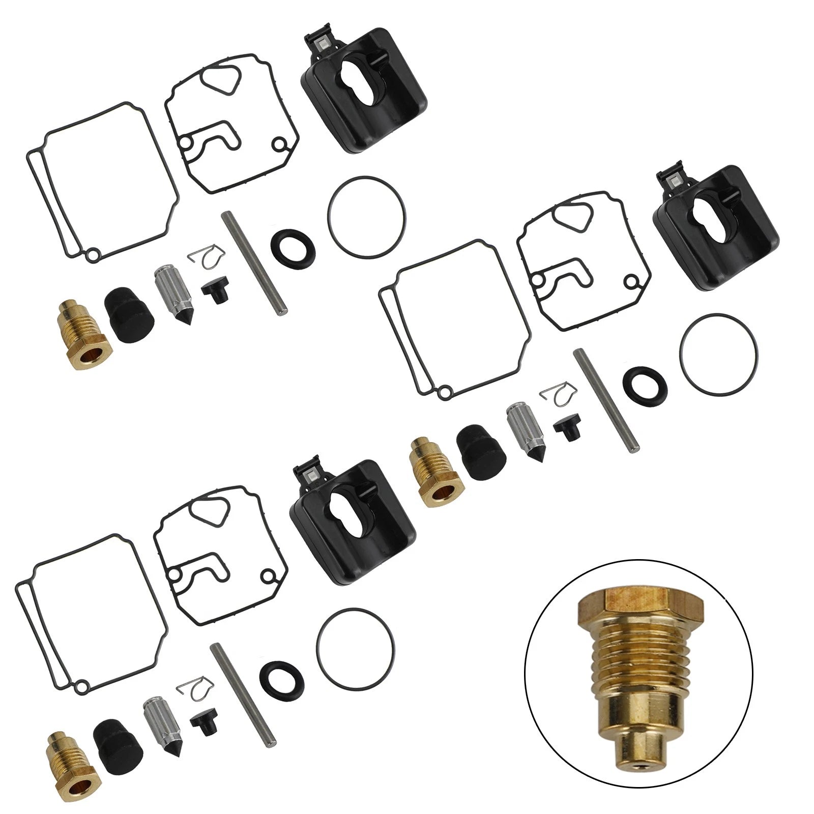 3X Carburetor Rebuild Kit for Yamaha 3 Cyl 60HP 70HP (1992–2006)