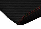 Console Lid Armrest Cover for Dodge Ram (2009–2016) Carbon Fiber Red Stitch