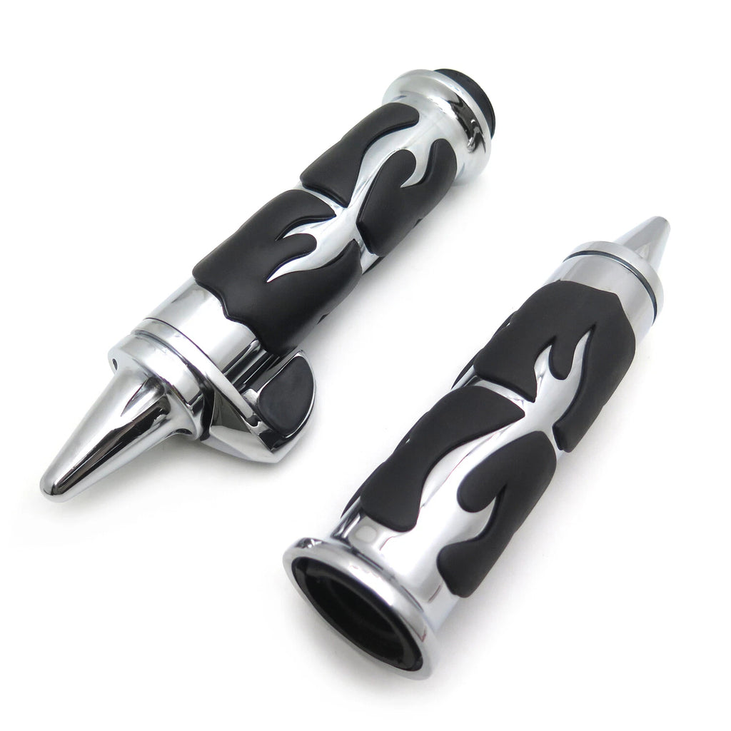Flame Spike Handle Bar Grip 22mm for Honda Suzuki Kawasaki Yamaha