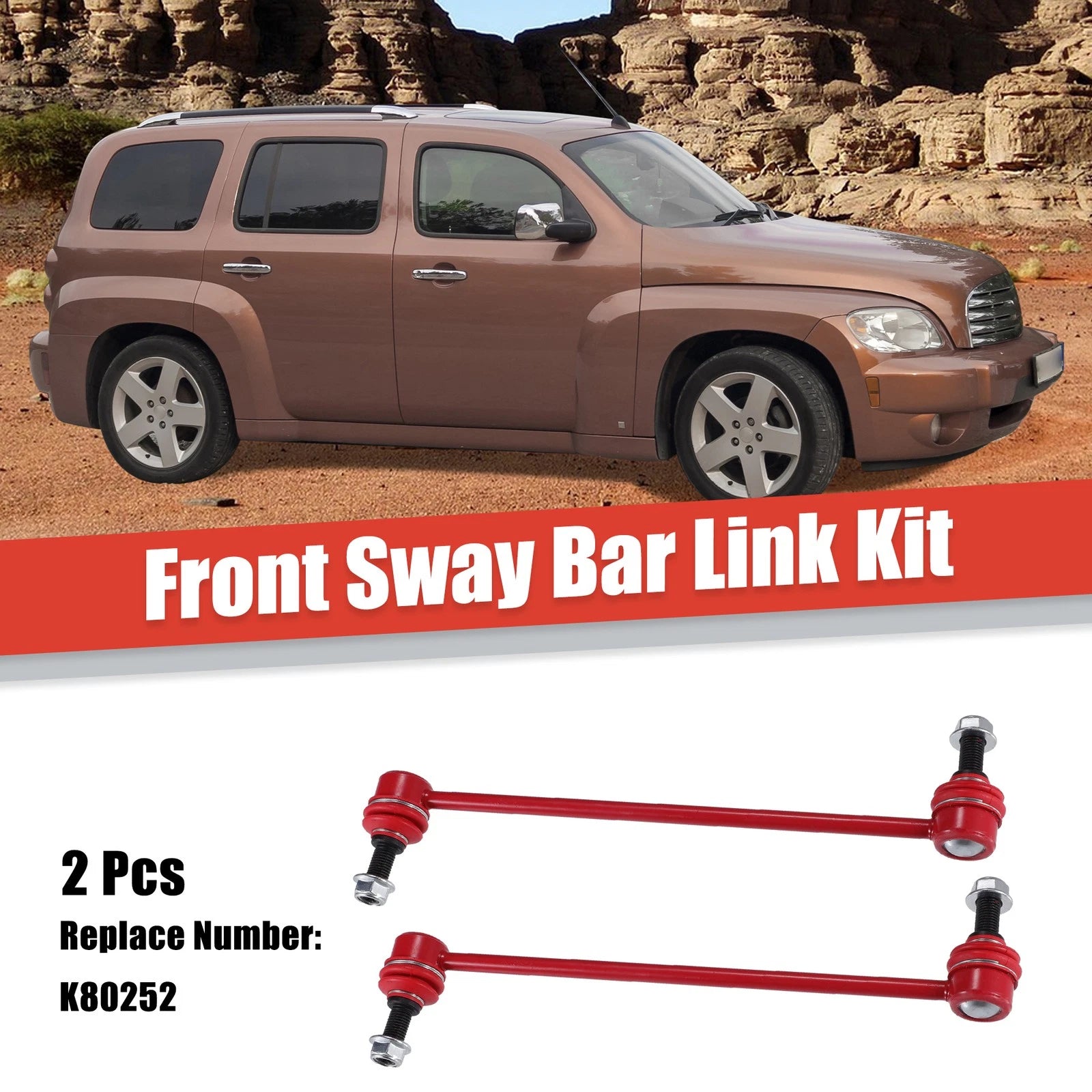 2X Front Stabilizer Sway Bar End Links for Chevy Cobalt, Pontiac (No.K80252)