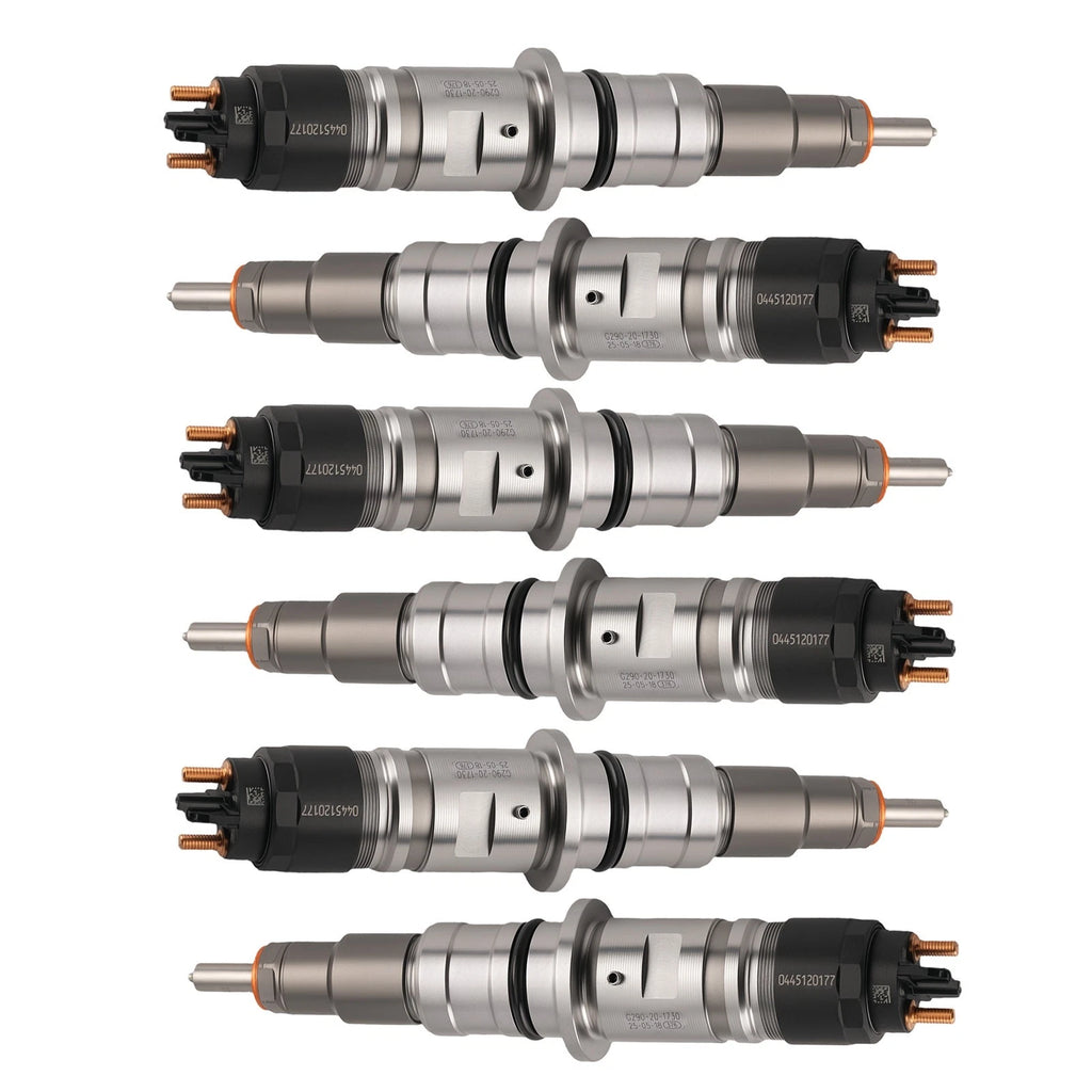 Set of 6 Fuel Injectors for Cummins QSB 4.5L QSB 6.7L ISB 6.7L (2007–2021)