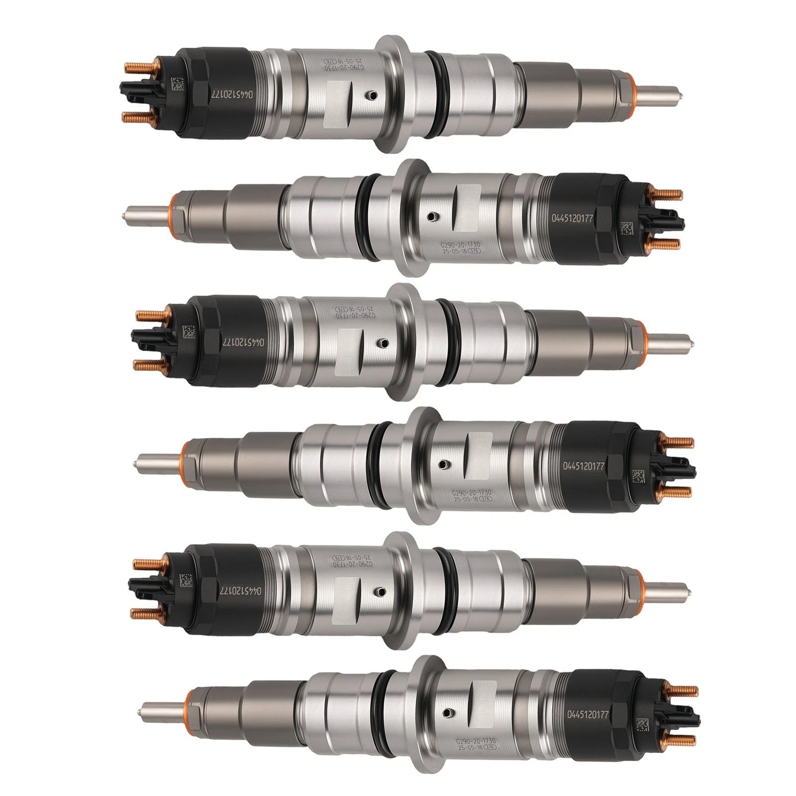 Set of 6 Fuel Injectors for Cummins QSB 4.5L QSB 6.7L ISB 6.7L (2007–2021)