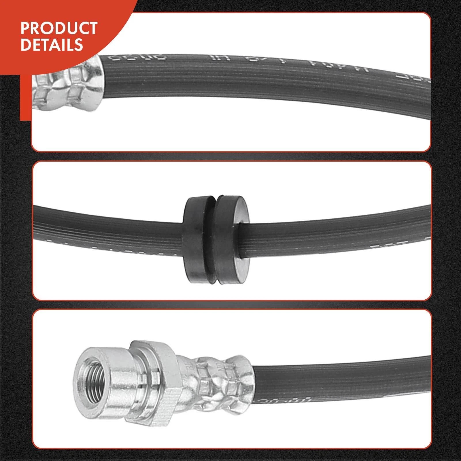 2X Front Brake Hydraulic Hose for Kia Sephia, Spectra (1994–2000)