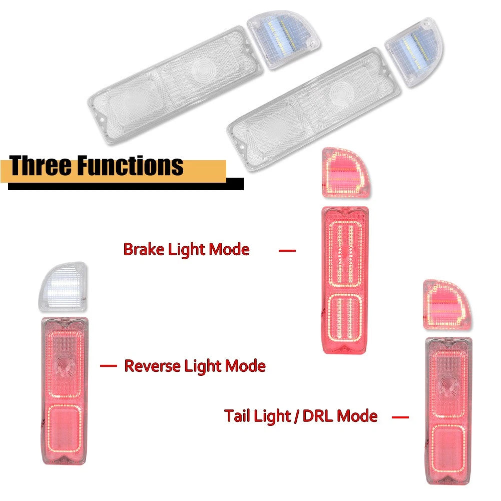 Clear LED Taillights for Chevy GMC Pickup Truck (1967–1972)