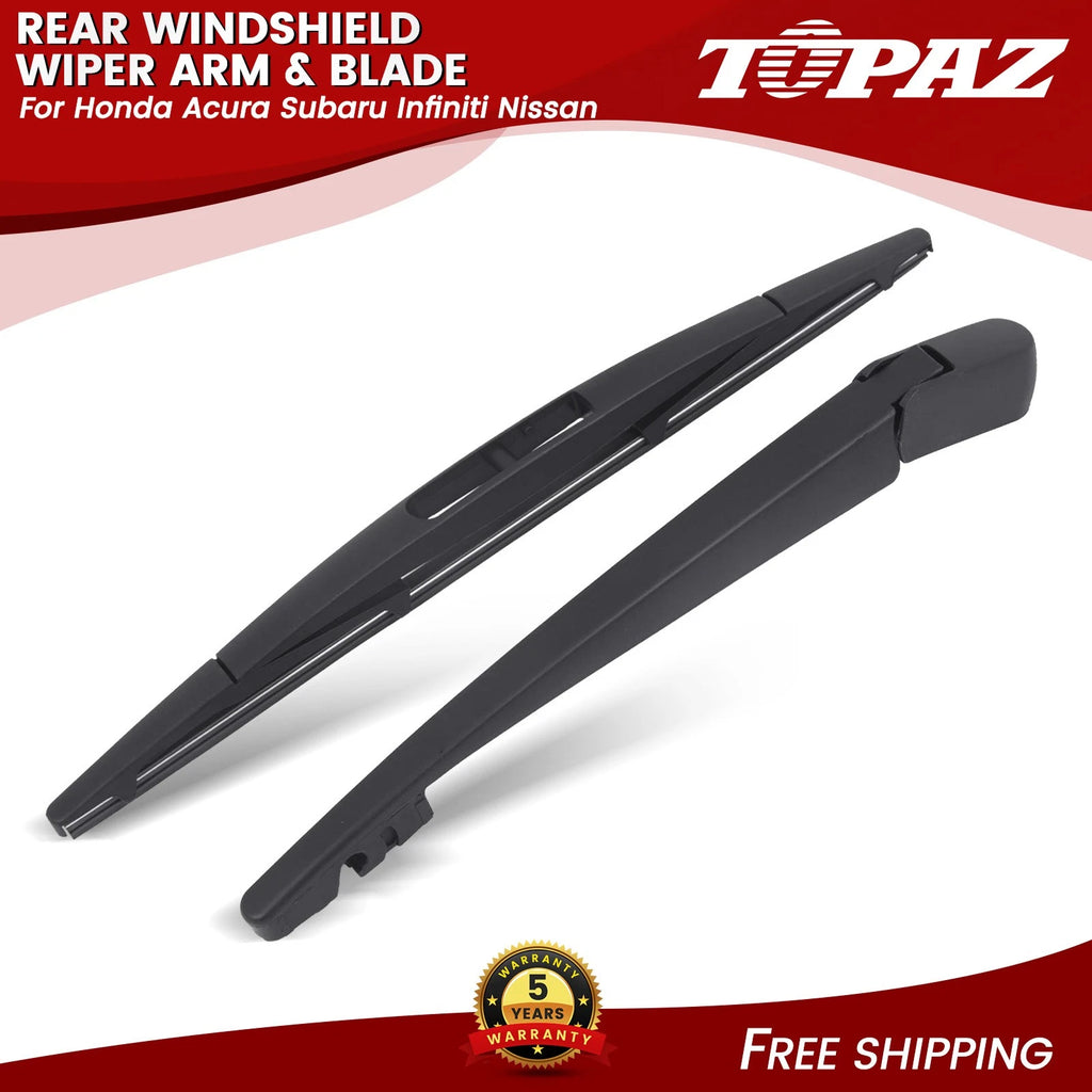 Rear Windshield Wiper Arm & Blade for Honda Acura Subaru Infiniti Nissan