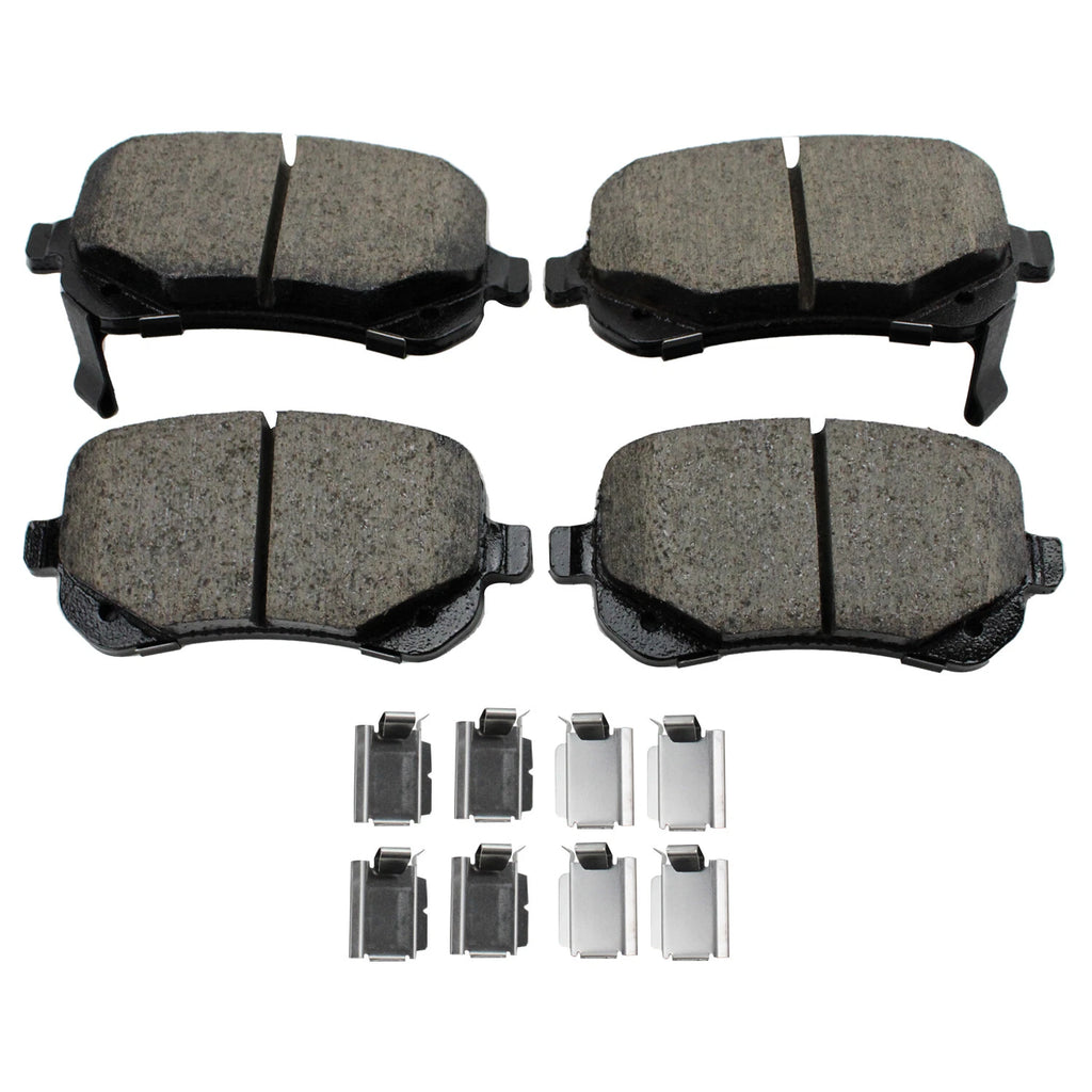 Set of 4 Akebono ProACT Rear Ceramic Brake Pads for Town & Country (2008–2016)
