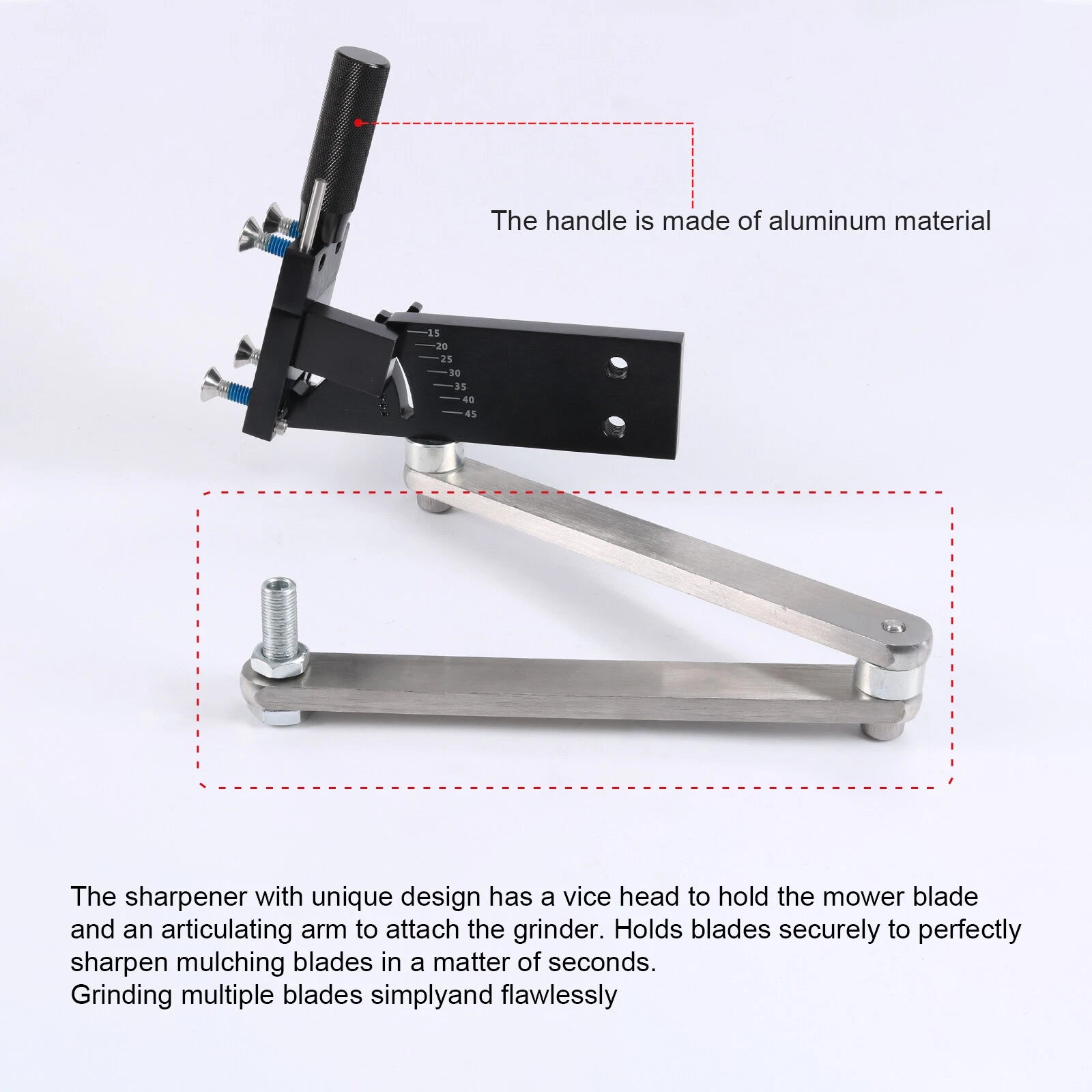 Lawn Mower Blade Sharpener for Straight and Standard Models