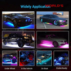 RGB Dreamcolor LED Underglow Lights for Car with Bluetooth App Control