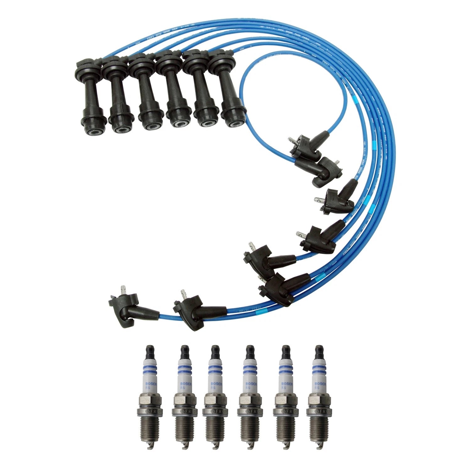 NGK Wire Set & Bosch 6 Double Platinum Spark Plugs for GS300 Supra (1993–2005)