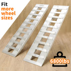 2X 60" Aluminum Hook Ramps for Car Trailer Hauler (6800 lbs)